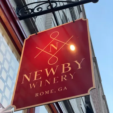 Newby Winery Rome Sign