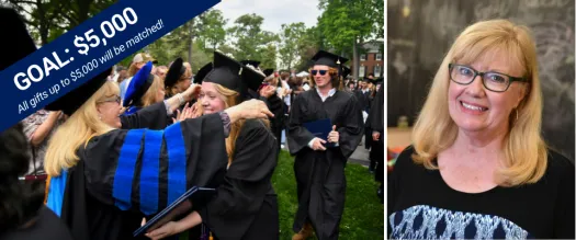 a person in a graduation gown