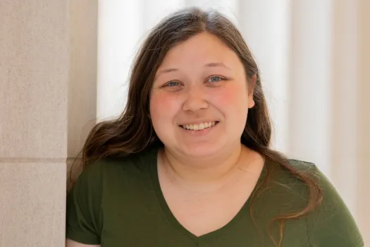a woman smiling for the camera