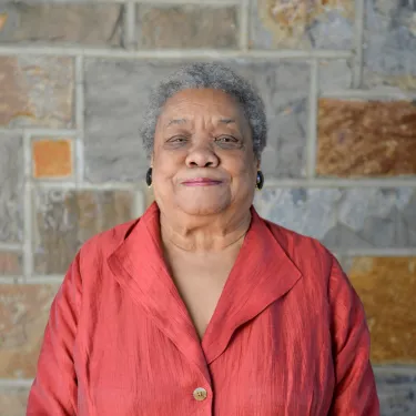 a person in a red shirt