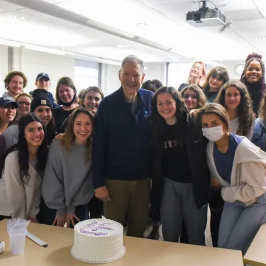 A group photo of students and Dr. Jerry Jennings