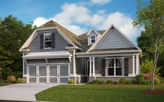 a nice house with a blue and grey exterior