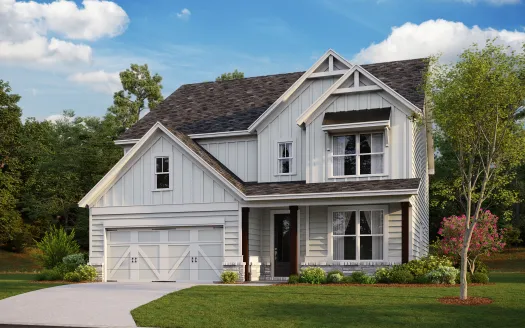 a house with a large front yard