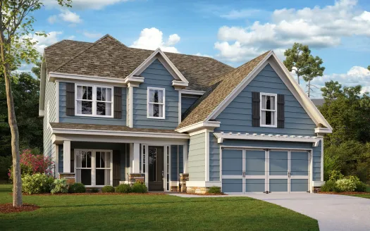 a large house with many windows and a blue exterior
