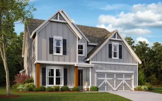 a small house with a light blue exterior