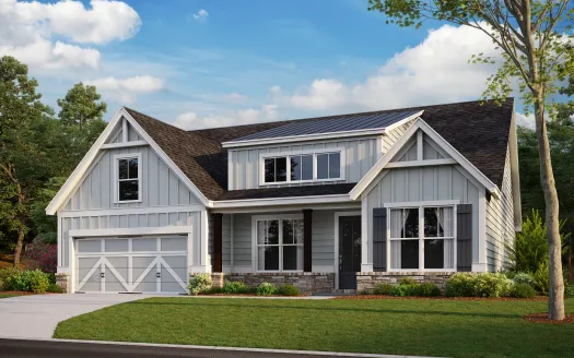 a house with a large front yard