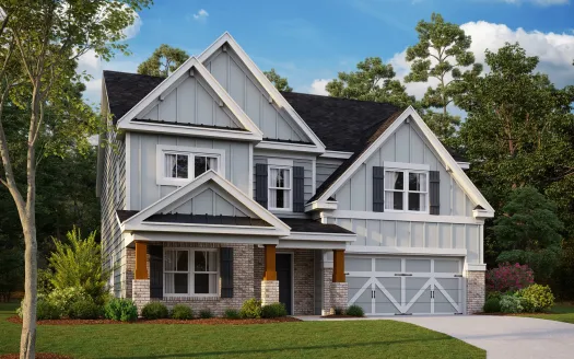 a large house with a brick and siding exterior