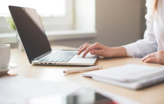 a person working on a laptop