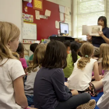 a group of students in a classroom