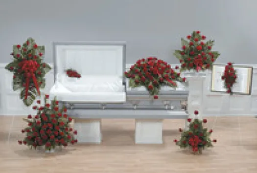 a christmas tree in a room