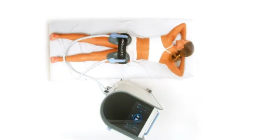 a person lying on a bed