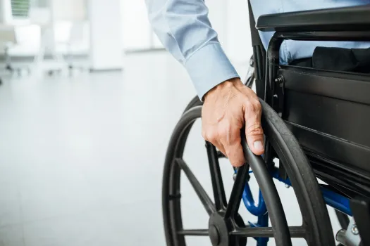 a person using a wheelchair