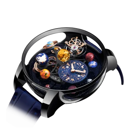 Astronomia Solar Jewelry Planets Zodiac Black DLC Titanium