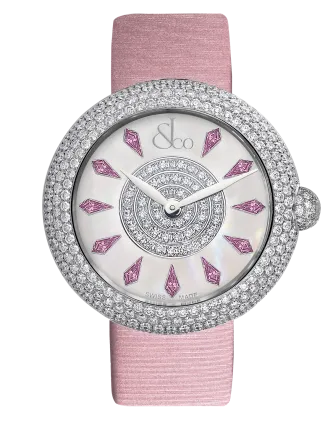Brilliant Half Pave Pink Sapphires 44mm