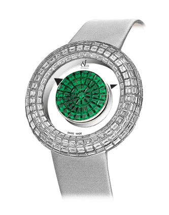Brilliant Mystery Baguette Emeralds White Gold (38MM)