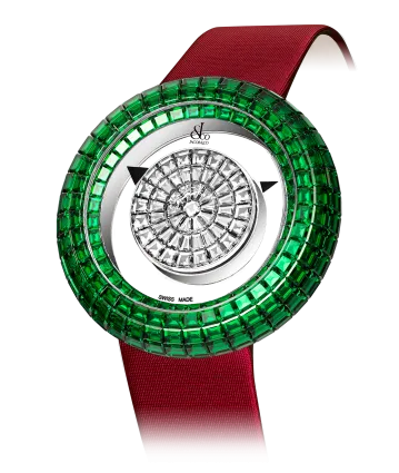BRILLIANT MYSTERY BAGUETTE DIAMONDS AND EMERALDS (38MM)