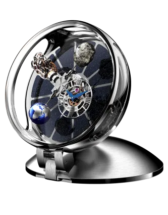 Astronomia Table Clock Stainless Steel