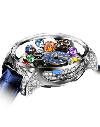Astronomia Solar Baguette Jewelry – Planets – Zodiac – White Gold