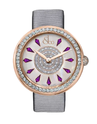 Brilliant One Row Rose Gold Amethyst Sapphires 38mm