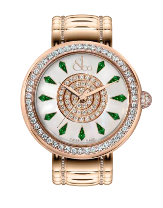 Brilliant One Row Rose Gold Couture Tsavorites 38mm