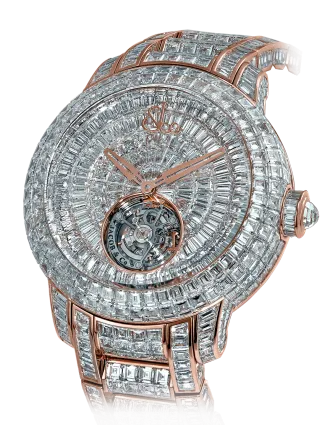 Caviar Tourbillon Diamond Bracelet Rose Gold