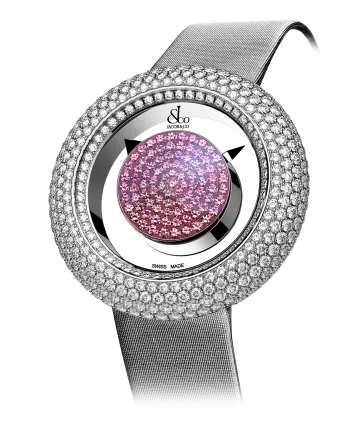 Brilliant Mystery Baguette Pave Diamonds And Pink Sapphires (38MM)