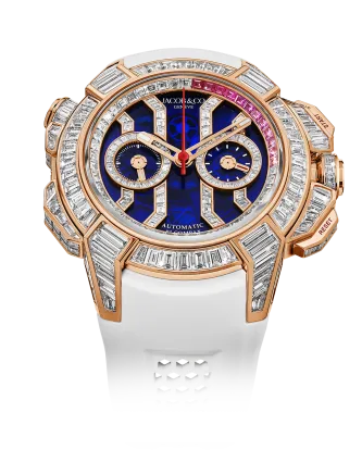 Epic X Chrono Baguette Blue Mineral Crystal Rose Gold