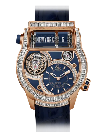 Epic SF24 Tourbillon Baguette Blue dial