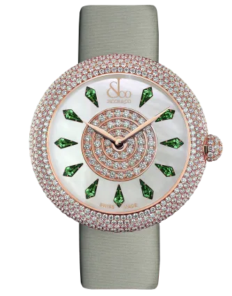 Brilliant Half Pave Rose Gold Tsavorites 44mm