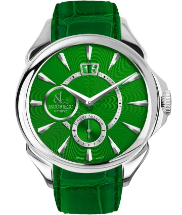 Palatial Classic Manual Big Date - Steel (Green Guilloché Dial)