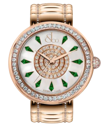 Brilliant One Row Rose Gold Couture Tsavorites 44mm