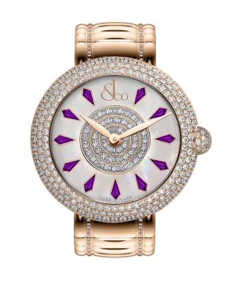 Brilliant Half Pave Rose Gold Couture Amethyst Sapphires 38mm