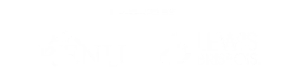 White logos of Renu and Lewis Brisbois with Powered By text on black background
