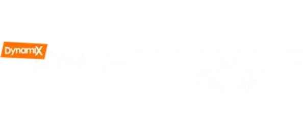 Dynamix Performance Upgrade logo with orange and white text on transparent background