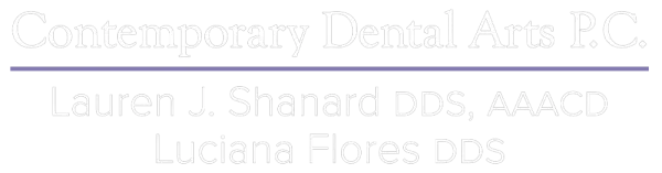 Contemporary Dental Arts P.C. logo featuring dentist names Lauren J. Shanard DDS and Luciana Flores DDS.