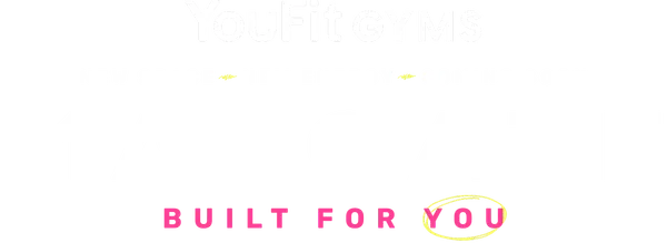 YouFit Gyms logo with announcement of new Margate location and slogan built for you.