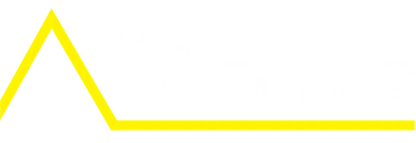 Balken Roofing logo featuring white text with a yellow roof outline on black background