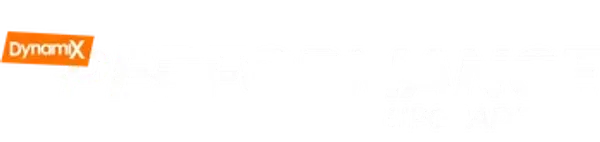 Dynamix Performance Upgrade logo with white text and orange accent on transparent background