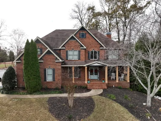 a house with a large front yard