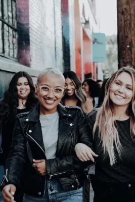 a group of people posing for a photo