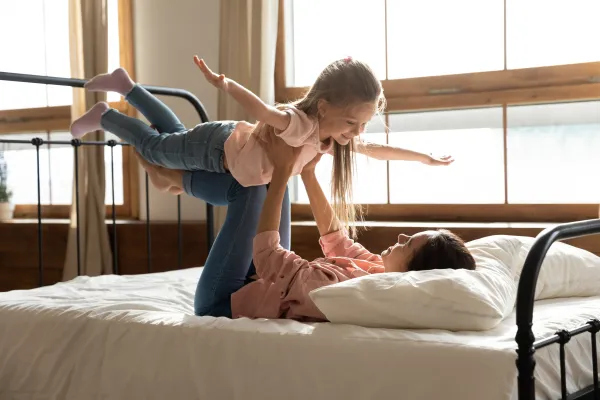 Split Custody - Mom playing with Daughter