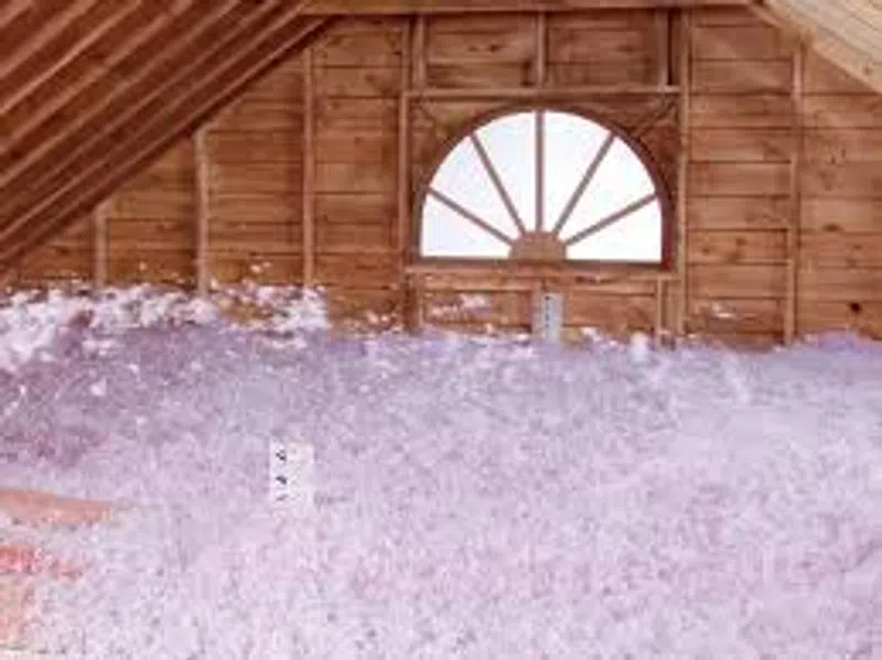 Blown-in attic insulation