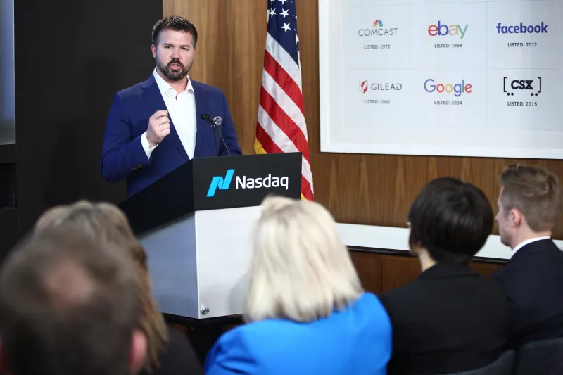Man speaking at podium