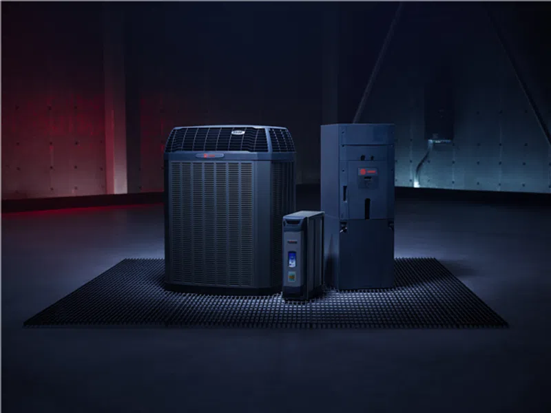 Premium Trane high-efficiency heating and cooling system installed by Shumate