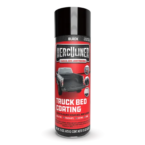 HERCULINER Professional Truck Bed Liner Kit – 2K Urethane, Spray Or Roll On, Covers 8 Ft Bed – Includes Liner, Hardener, Spray Gun