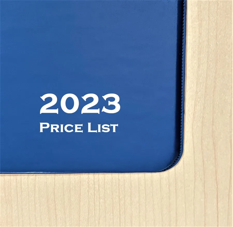 A close-up of a blue Vinyl Binder