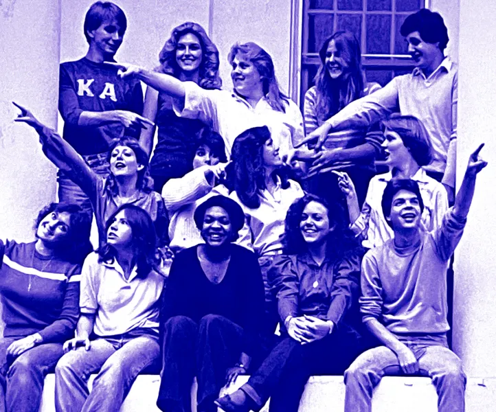 a group of people posing for a photo