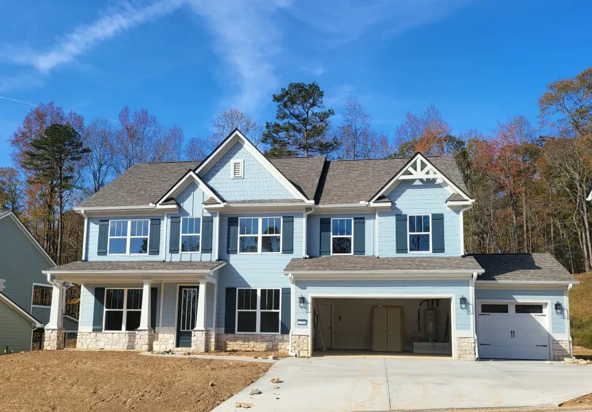 a house with a garage