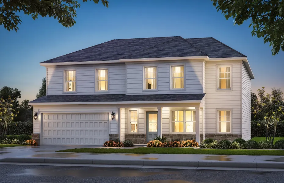 a house with a garage