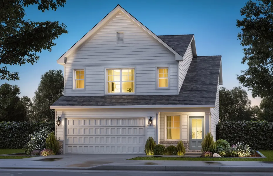 a house with a garage